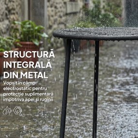 Outsunny Masă de Cafea Măsuță joasă din fier | Aosom Romania