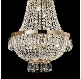 Ideal Lux - Candelabru cu cristale LED CAESAR, 12xG9/3W/230V, Ø 55 cm, auriu