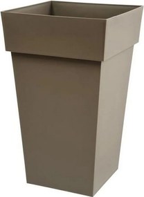 Ghiveci EDA Tuscan Gri Maroniu Pătrat polipropilenă (39 x 39 x 65 cm)