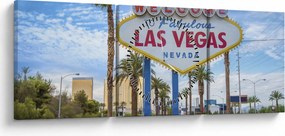 Tablou - Las Vegas (cu ceas) (90x30 cm)