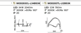 Lustra LED aplicata design decorativ Plons