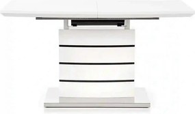 Masa alba dreptunghiulara NORD, extensibila, alb, 140/180x80x76 cm