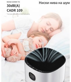 Purificator de aer atractiv OBERON 520, 50W, Pana la 62 m², Wi-Fi, 5 viteze, Temporizator, Mod de noapte, Telecomanda, Senzor inteligent de poluare, Gri inchis