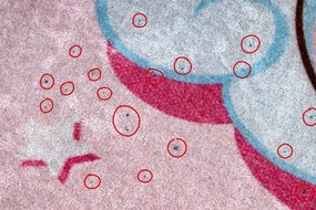 JUNIOR 51855.804 covor lavabil Inorog, nori pentru copii anti-alunecare - roz - SECUNDAR-COTATI PRODUSUL