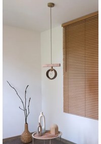 Duolla - Pendul suspendat pe cablu IRONLINE 1xE27/15W/230V pin/stejar/bej