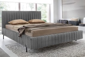 Pat lemn masiv Tapițat Plix cu Ladă Depozitare Personalizabil 140/160/180 x 200 cm - Nube 05, 180 x 200 cm