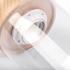 Lustră suspendată pe cablu WOODNEST 1xE27/15W/230V pin/crem