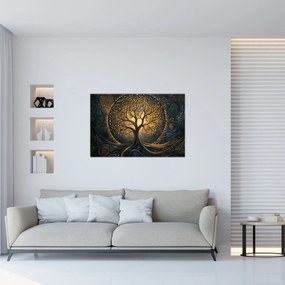 Tablou – Arbore cu aură aurie (90x60 cm)