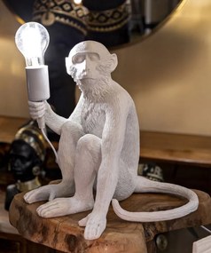 Mauro Ferretti Lampă De Masă Design Maimuță Șezută Alb Cm 33X33X30 | Aosom Romania