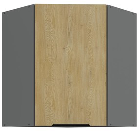 Dulap superior de bucătărie de colț Carminia 60x60 GN-72 1F (45) (stejar cremona + antracit). 1127936