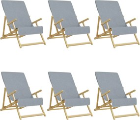vidaXL Prosoape de plajă 6 buc. gri 60x135 cm textil 400 GSM