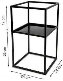 Suport pentru flori 40x24 cm, negru