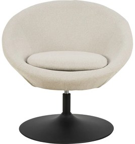 Fotoliu bej pivotant cu tapițerie din chenille Center – Actona