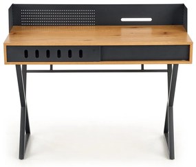 Birou Benson, stejar auriu / negru