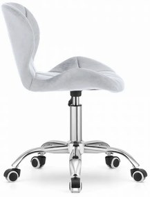 OFERTA Scaun de birou gri deschis AVOLA VELVET II. calitate superioara