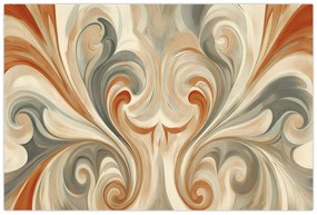 Tablou - Vârtejuri în culori pământii (90x60 cm)