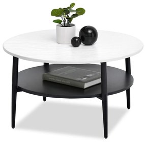 Măsuță de cafea Randolf Xl (alb + negru). 1111697