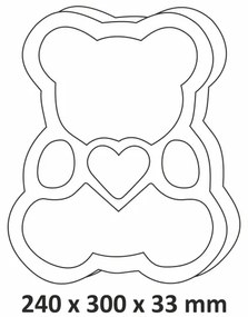 Lampă LED pentru copii LED/2xAA ursuleț roză