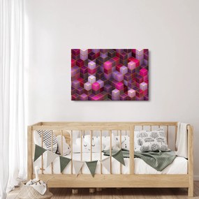 Tablou - Cuburi violet (90x60 cm)