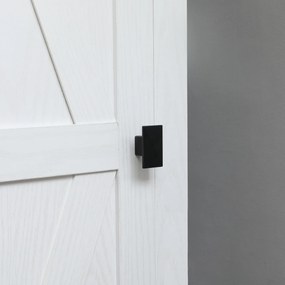 HOMCOM Șifonier de Depozitare bufet bucătărie mobilier de depozitare pentru Baie Economisire Spațiu Stil Clasic cu 3 rafturi reglabile- Înălțime 120 cm în Lemn Alb | Aosom Romania