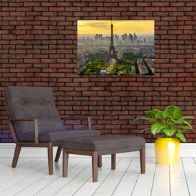Tablou pe sticlă - Panorama Parisului (70x50 cm)