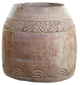 Vas decorativ din lemn reciclat, H32 cm, Grimaud