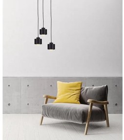 Lustră pe cablu SIMPLY BLACK 3xE27/60W/230V d. 32 cm