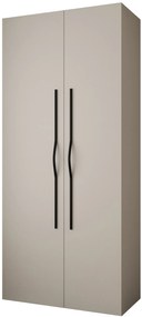 Dulap de haine 110 cm Carmela 40-2 (Cașmir + Negru). 1126551