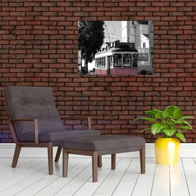 Tablou pe sticlă - Tramvaiul (70x50 cm)