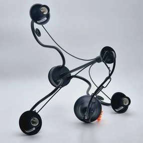 Lustră pe lanț DONATO 3xE14/40W/230V negru