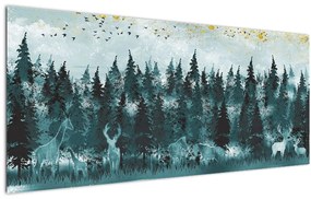 Tablou - Animale din pădure (120x50 cm)