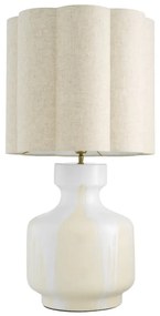 Veioza, Lampa de masa LUX, Ceramica, Alb, Lorena