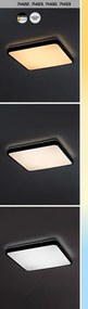 Plafoniera LED baie IP44 Alenzo 42x42cm negru/alb