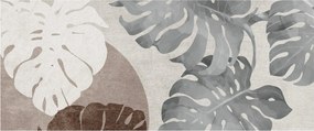 Tablou - Design cu frunze (120x50 cm)