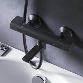 Baterie cada-dus AM.PM X-Joy termostatata finisaj negru mat