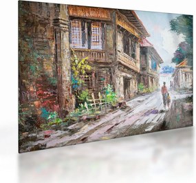Tablou pe sticlă - Satul filipinez, Asia (70x50 cm)