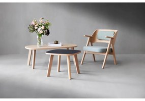 Fotoliu din lemn de stejar Findahl Hammel Me Tube, gri închis