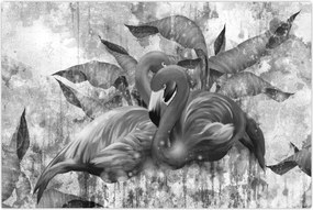 Tablou - Graffiti cu flamingo (90x60 cm)