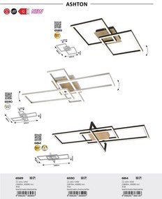 Plafoniera LED design modern Ashton, 40x40cm