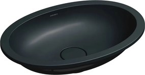 Lavoar sub blat Omnires Shell M+ finisaj negru lava mat 55 cm