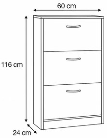 Botník s přihrádkami G1016 ELM, lemn de ulm