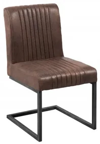 Scaun design retro Big Aston microfibra maro vintage