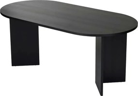Masa SABLIN, negru, PAL laminat, 180x90x75 cm