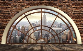 Fototapet - New York - privire din geam (152,5x104 cm), în 8 de alte dimensiuni noi