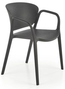 Scaun din plastic negru K491
