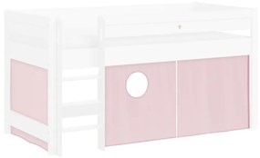 Cortina roz pentru pat inalt MONTES WHITE