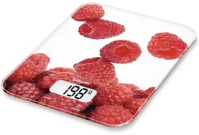 Cantar de bucatarie Beurer KS 19 Berry, Pana la 5 kg, Tare, Control tactil, LCD, Sticla, Rosu