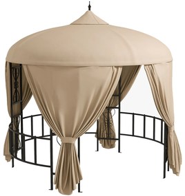 Outsunny Foisor de Gradina Rotund de 3(m), Gazebo Elegant | Aosom Romania