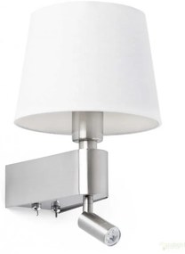 Aplica de perete moderna alba cu reader LED, ROOM 29976