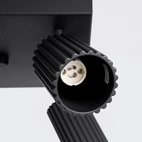 Spot negru din metal ø 6,5 cm Gleam – Sollux